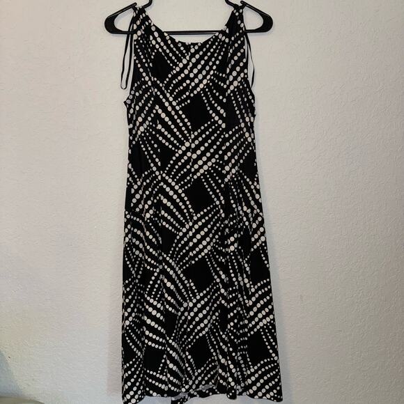 Jessica Howard Sleeveless Polka Dot Pattern Dress Black and White Womens Size 8 - Picture 4 of 6